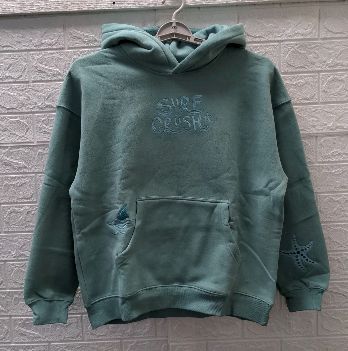 New Surf Crush Protect The Ocean Hoodie Seafoam Women\'s Size S