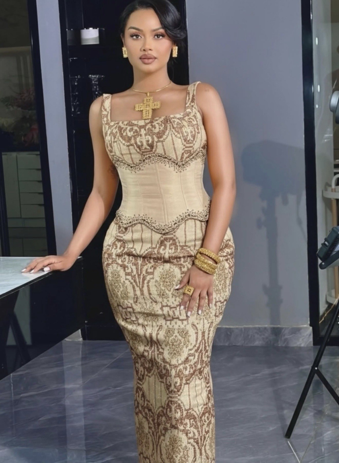 Authentic Modern Ethiopian Dress Made To Glamor  Her