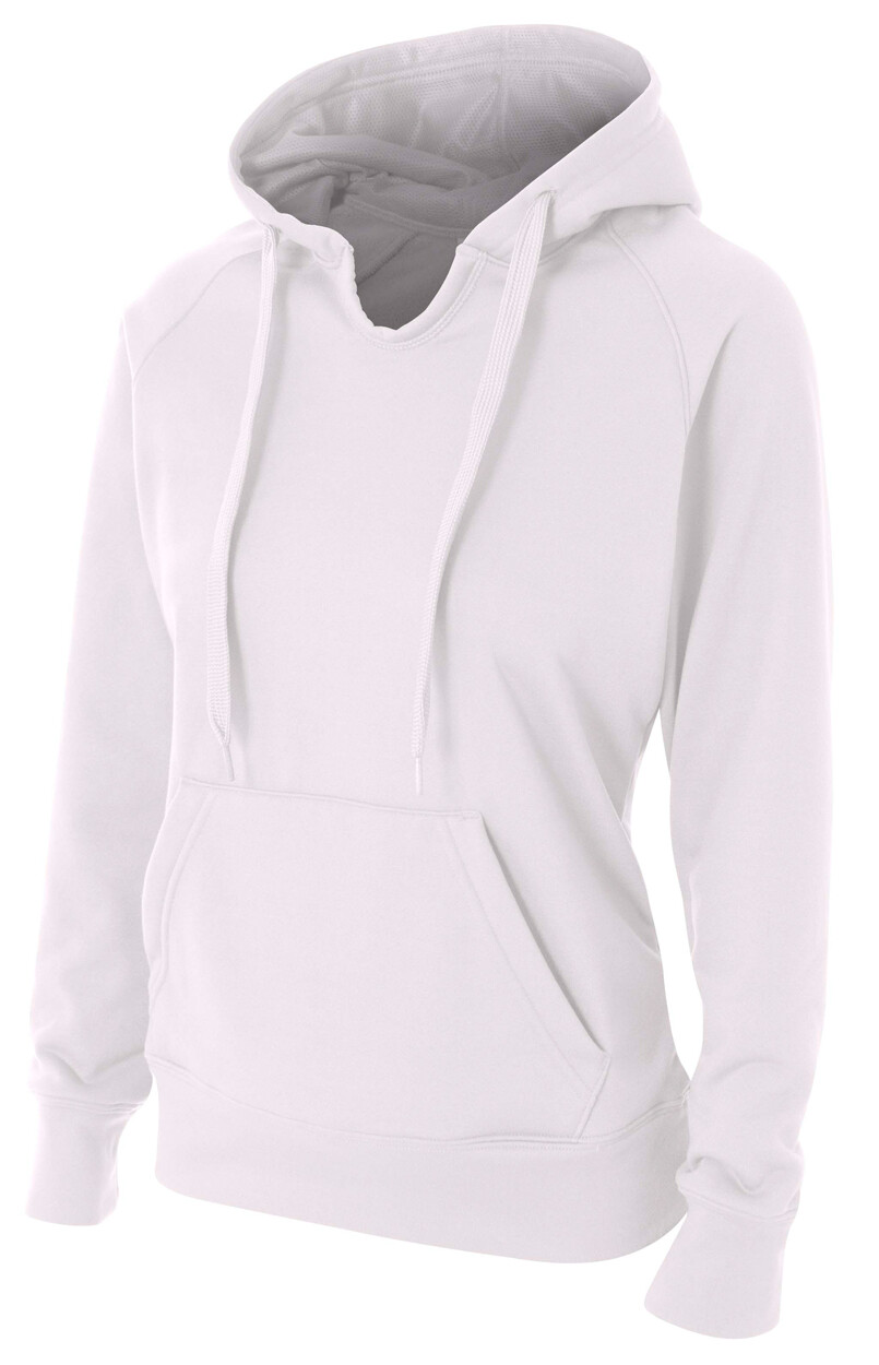 A4 Womens Moisture Wicking 100% Polyester Tech Fleece Hoodie - NW4245