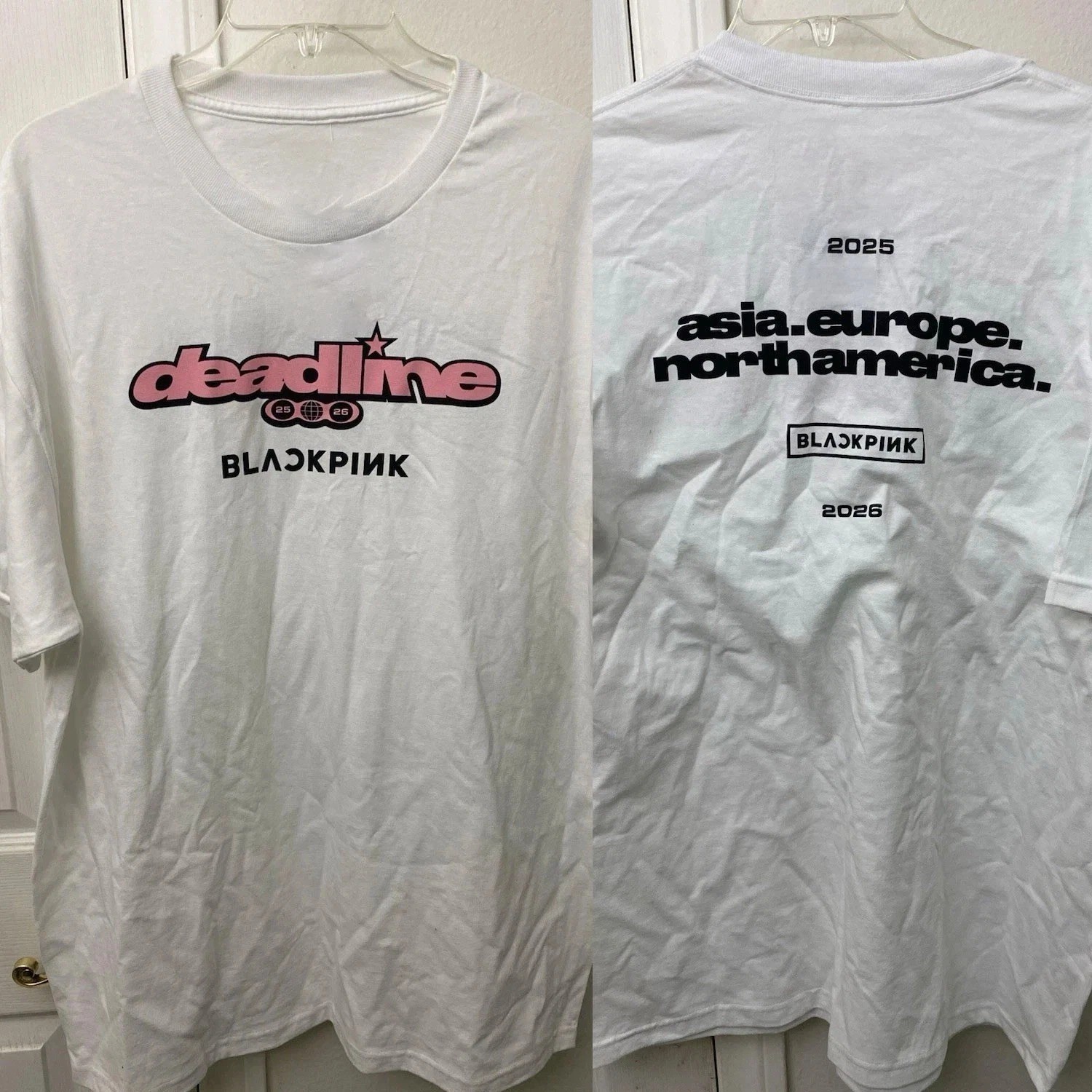 BLACKPINK Deadline World Tour 2025 Continent Shirt Gift For Fan