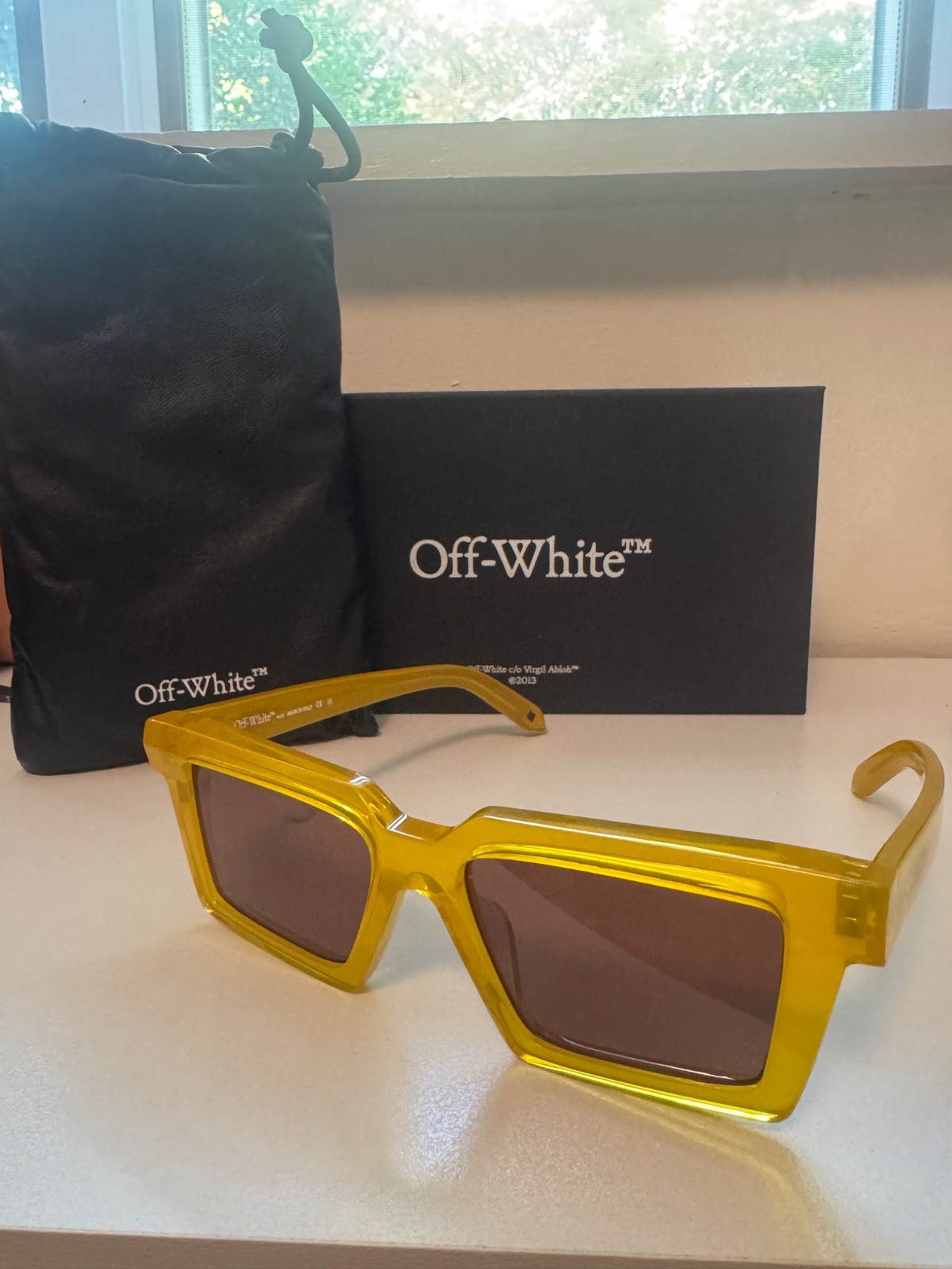 New in Box- Authentic Off-White Windsor Sunglasses- Yellow