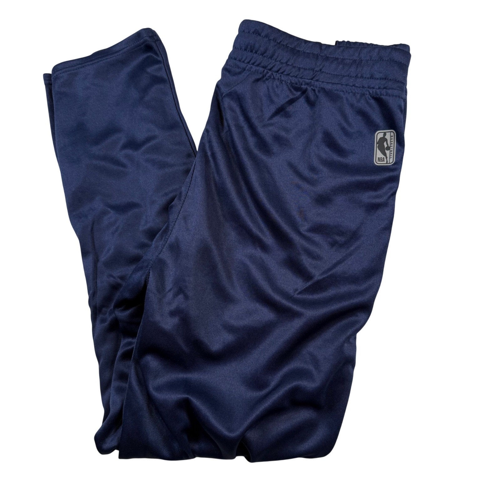 NEW NBA Freethrow Warm Up Pant Men Medium Navy Blue Zipper Pockets Ankle Zips