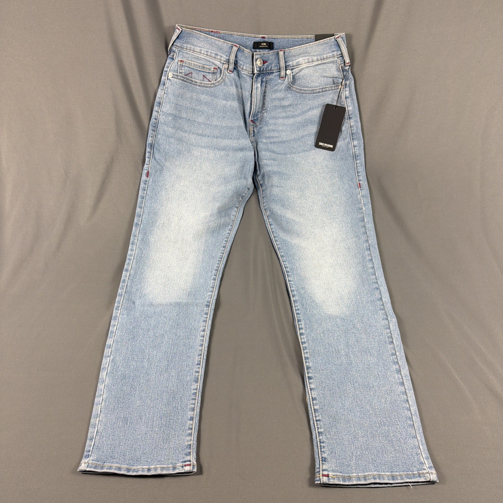 True Religion Jeans Geno SN Slim 32 x 32 Light Cool Blue Cotton NWT MSRP $159
