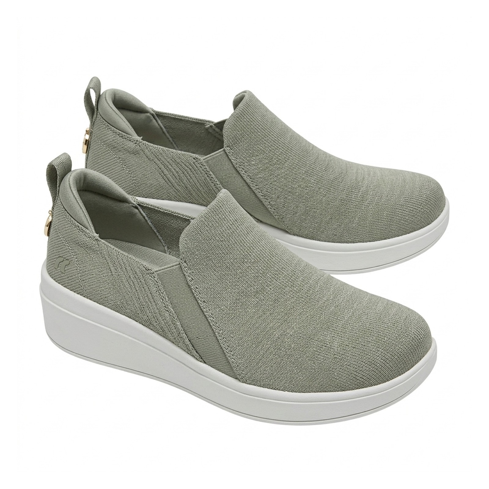 Ryka Washable Knit Slip-Ons - Low Key Womens 8.5M Sage / Olive New