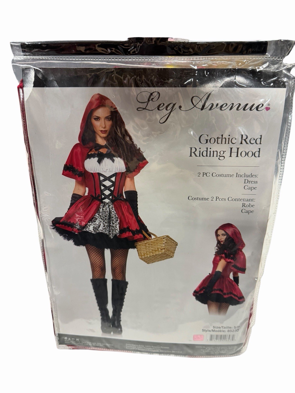 Leg Avenue Gothic Lil\' Red Riding Hood Adult Women\'s Costume Sexy Cosplay NEW