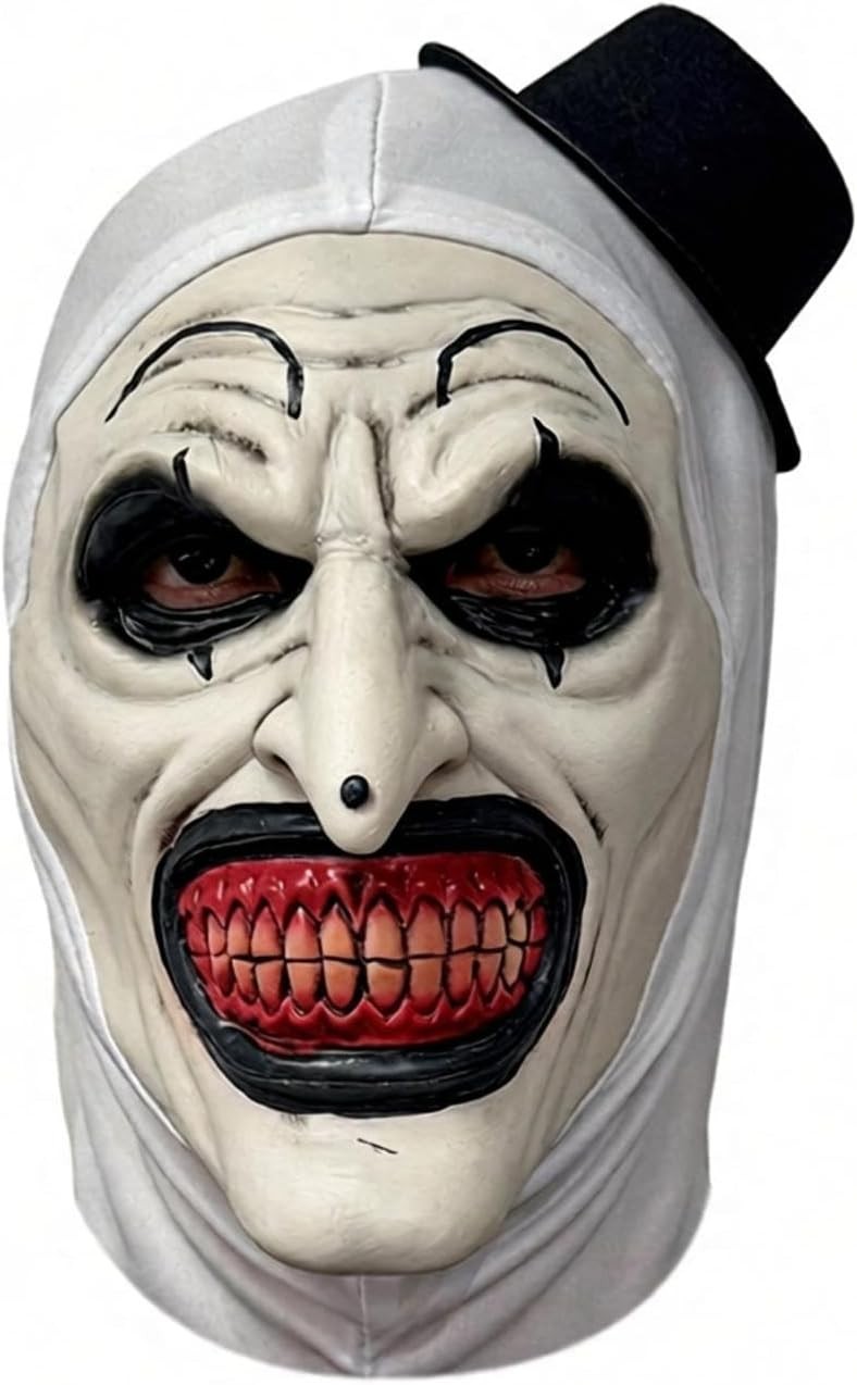 Terrifier Art the Clown Mask – Realistic Horror Latex Costume Mask – Adult Kille