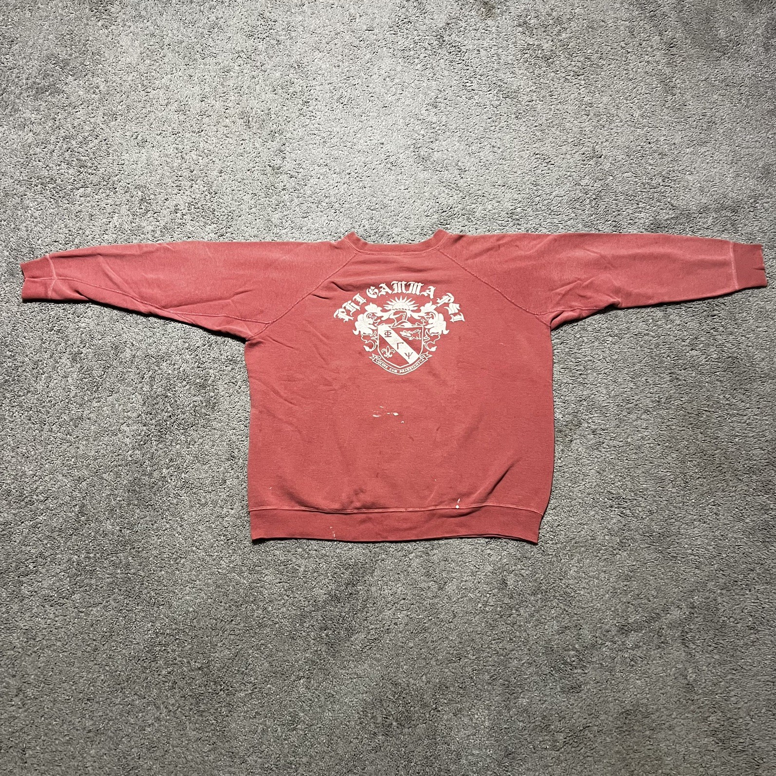 Vintage 60s Fraternity Phi Gamma Psi Crewneck Sweatshirt Size Large