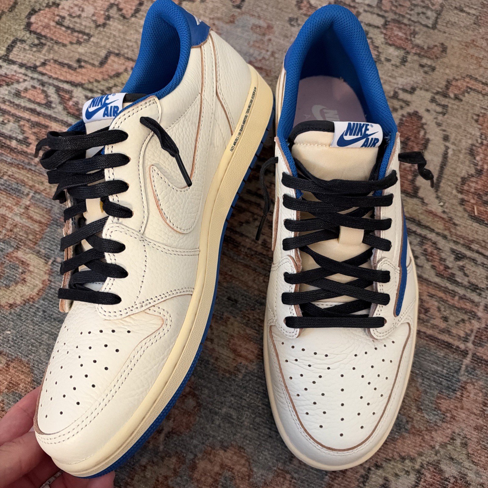 New Air Jordan 1 Low Retro OG SP Fragment Travis Scott Military Blue DM7866-104