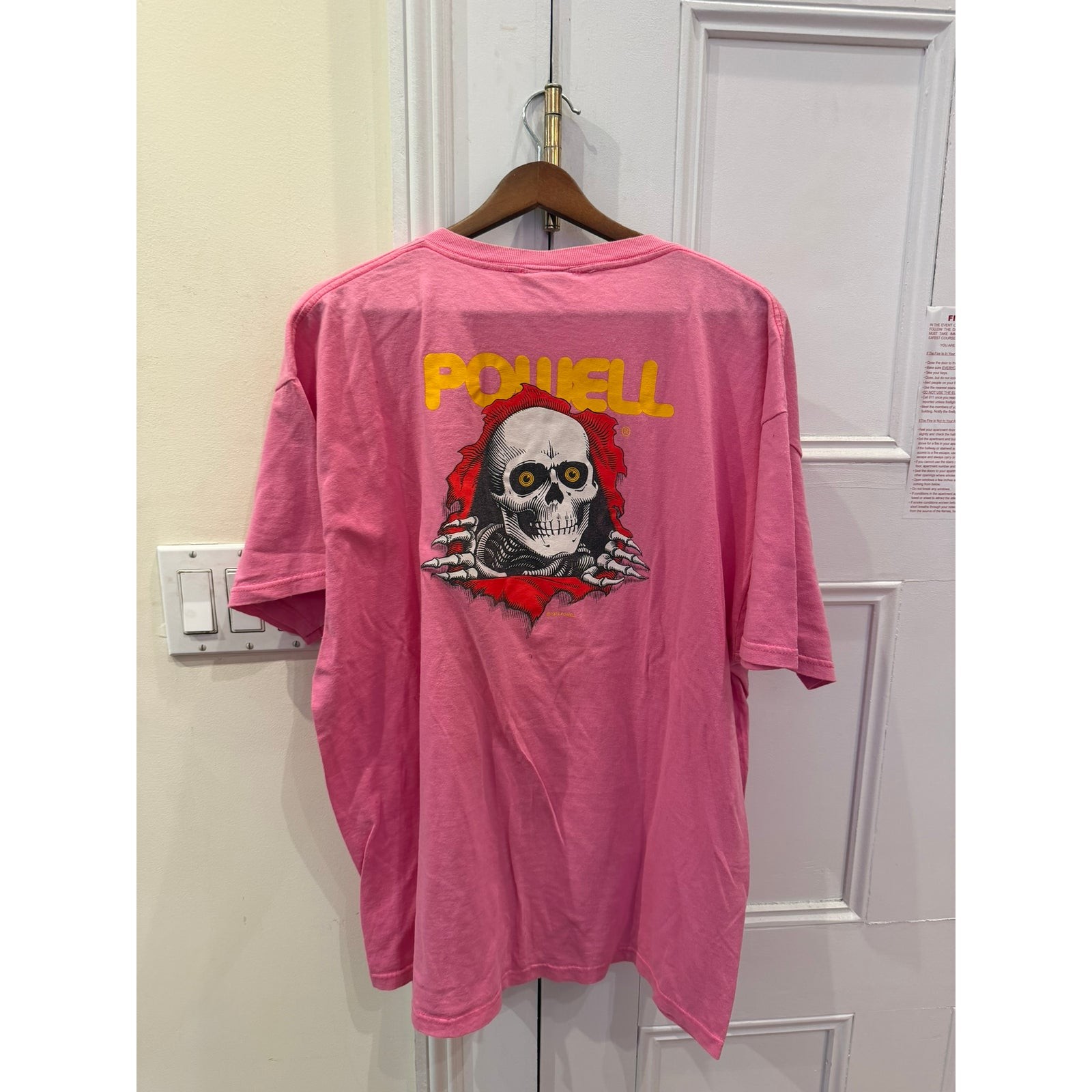 WOW RARE VTG Powell Peralta Bones Brigade Brockum Skate T-Shirt XL Pink