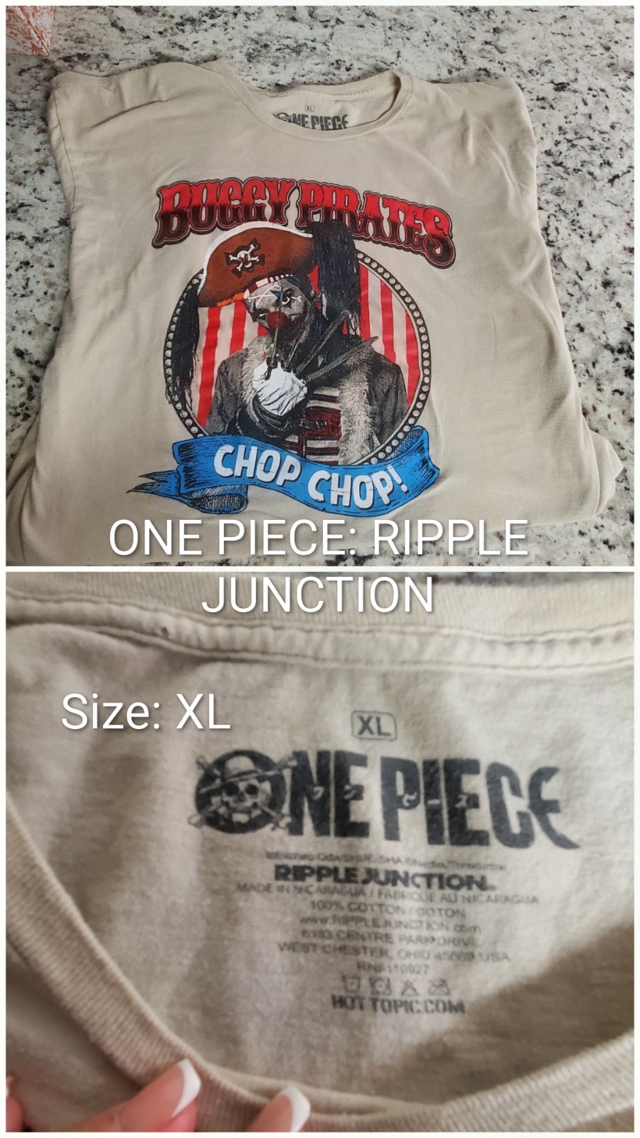 Anime One Piece Ripple Junction CHOP CHOP   T-shirt XL