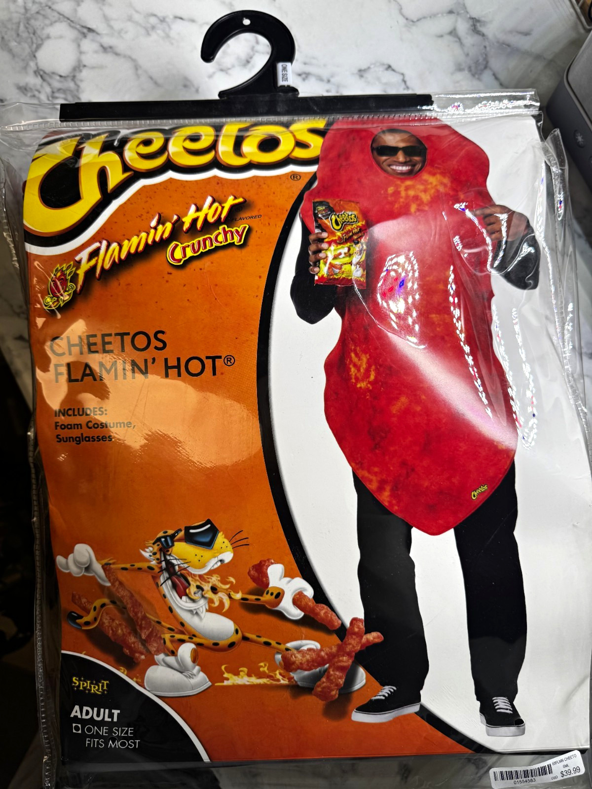 Spirit Cheetos Flamin\' Hot Adult Foam Costume One Size, Includes Sunglasses