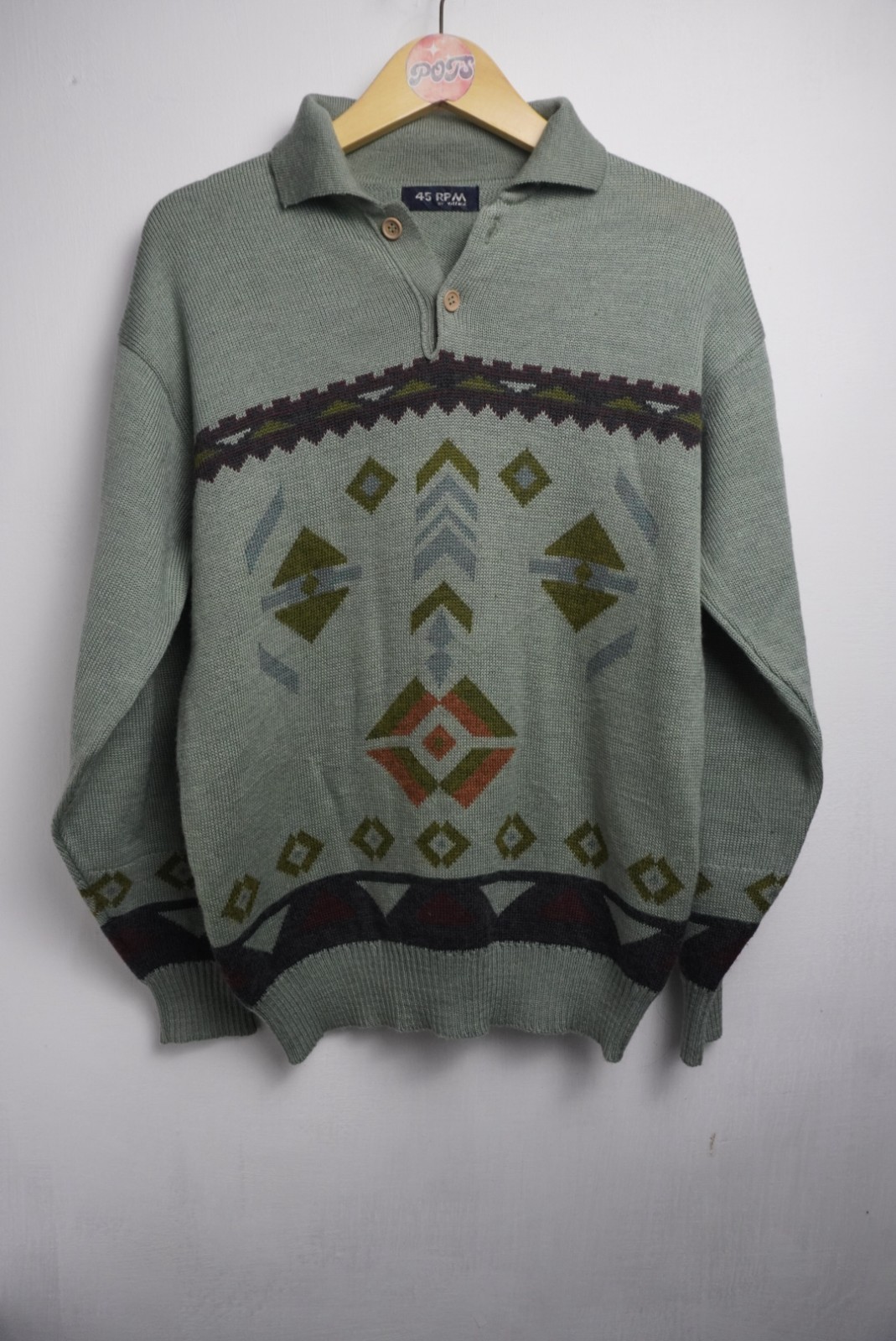 VINTAGE 1993 45 RPM BY VILLAGE PATTERNED