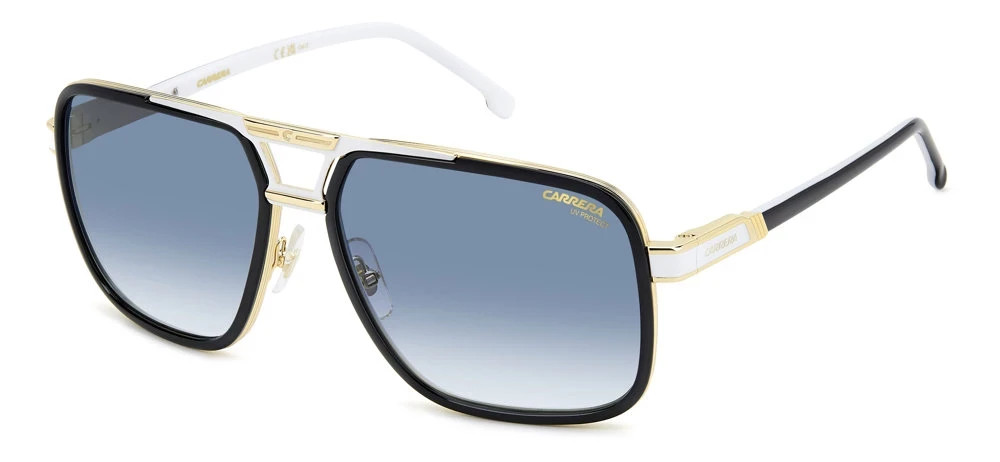 CARRERA SUNGLASSES CARRERA 1071/S 80S BLACK WHITE/GRADIENT BLUE LENS