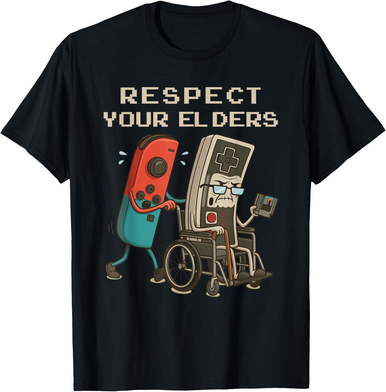 Respect Your Elders Retro Gaming Funny Gamer Controller 80s  unisex T-Shirt