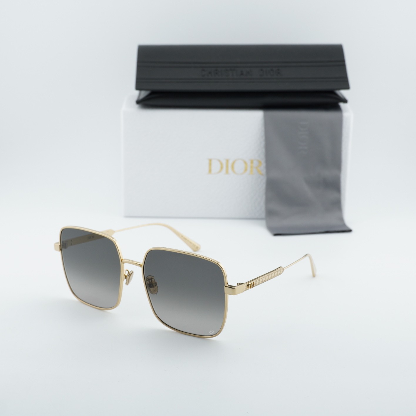 Dior DIORCANNAGE S1U B0A1 Gold/Grey Gradient 59-18-140 Sunglasses New Authentic