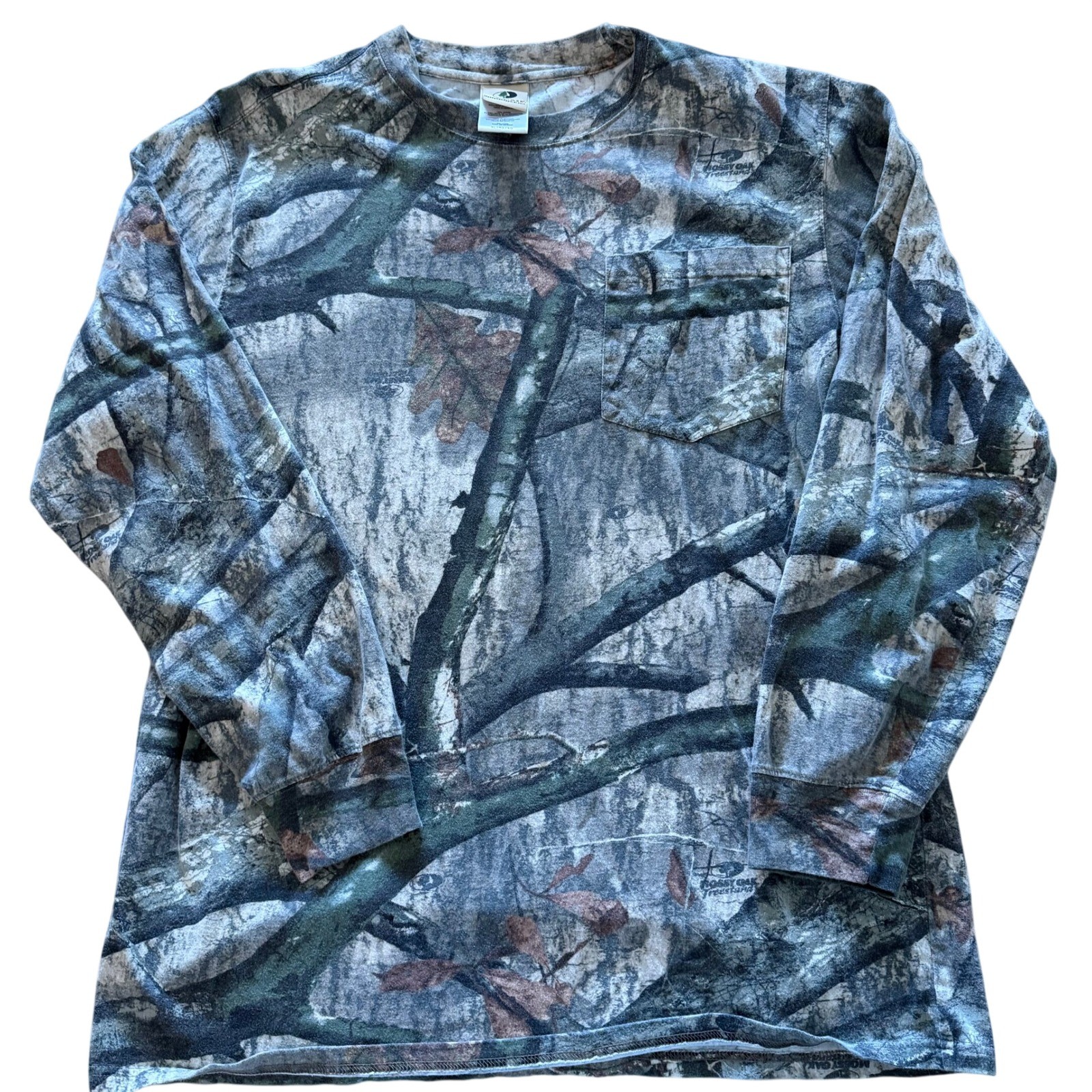 Mossy Oak Shirt Mens XL Treestand Camo Long Sleeve Hunting Outdoors