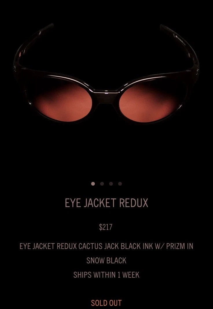 Travis Scott X Oakley EYE JACKET REDUX O/S CACTUS JACK Sunglasses *IN HAND* NEW