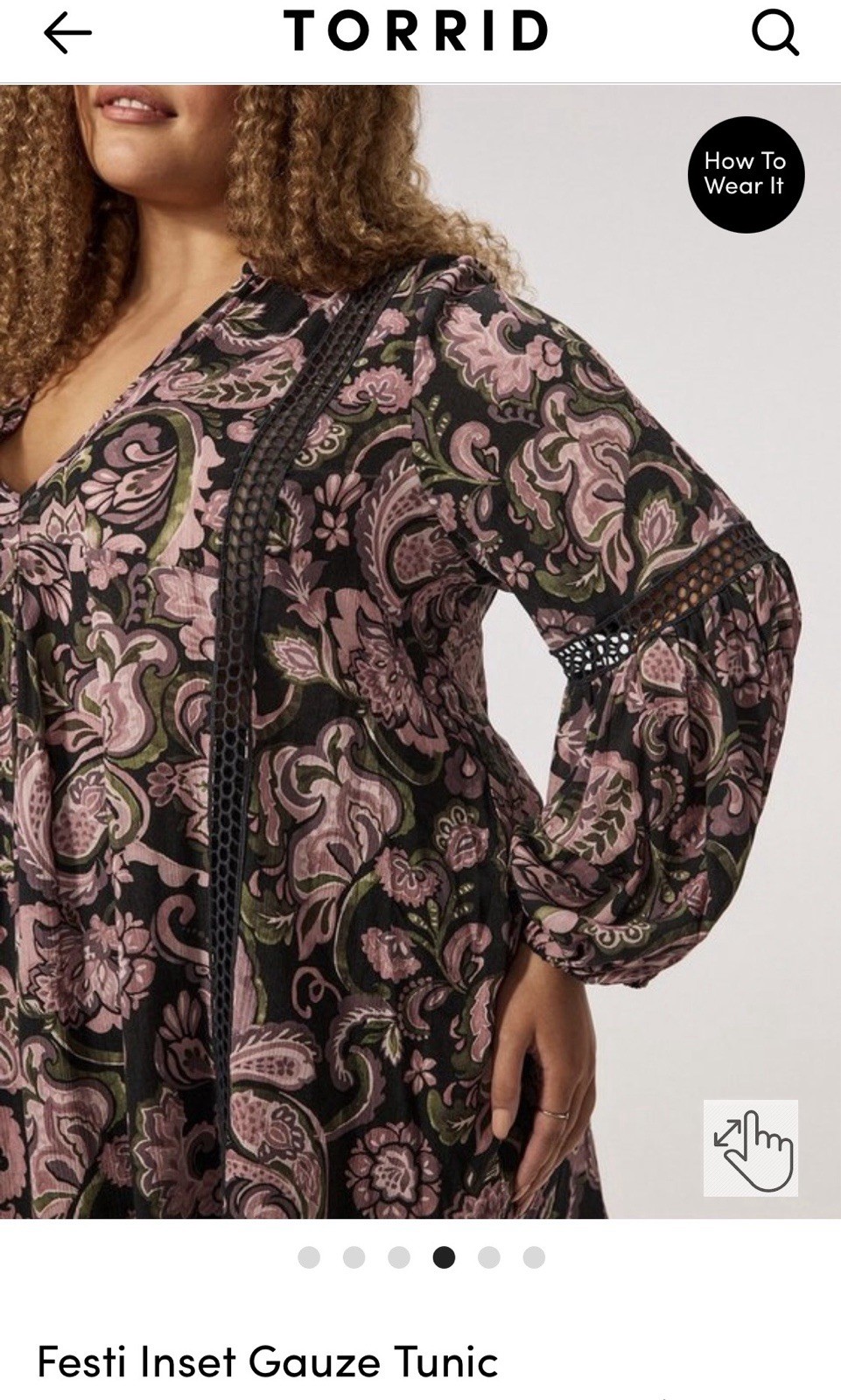 Torrid Festi Lace-Trim Peasant Top Pink Black Size 3X Long Sleeve Festi NWT