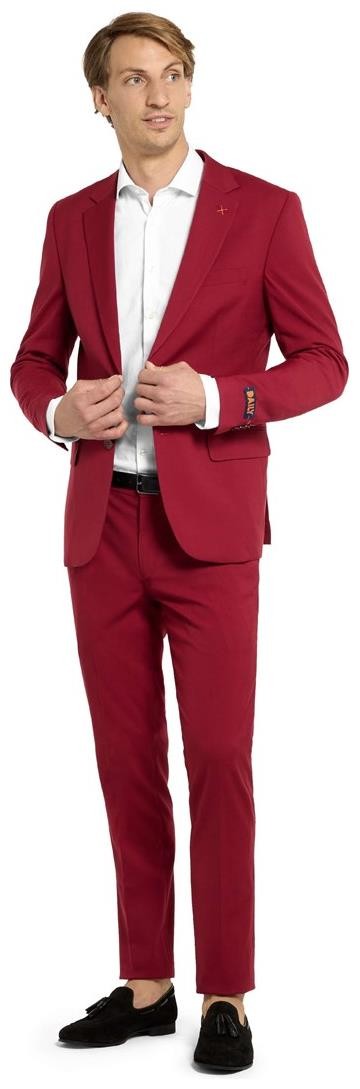 OppoSuits Daily Men\'s Suits Daily Bright Burgundy - Opposuits