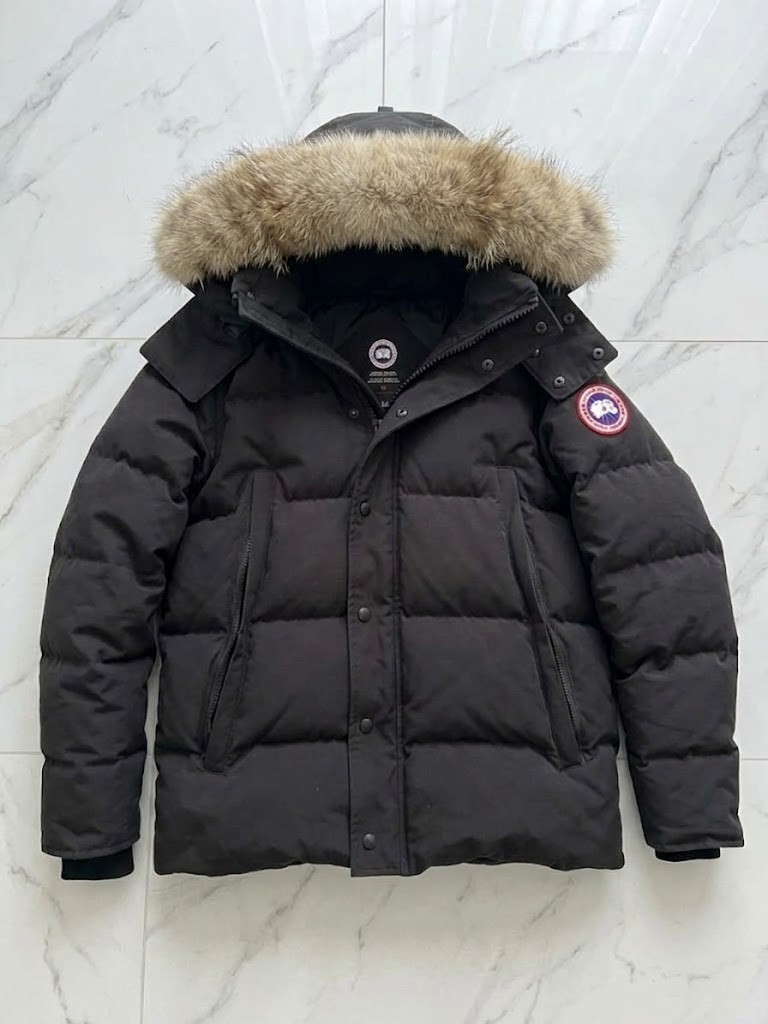 Jaqueta Wyndham Parka Canada Goose Preta Masculina Nova
