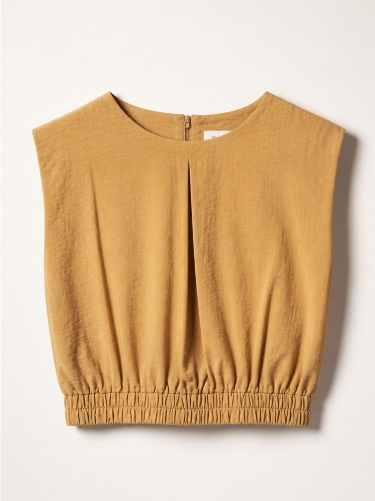 a new day Mustard Sleeveless Cropped Top