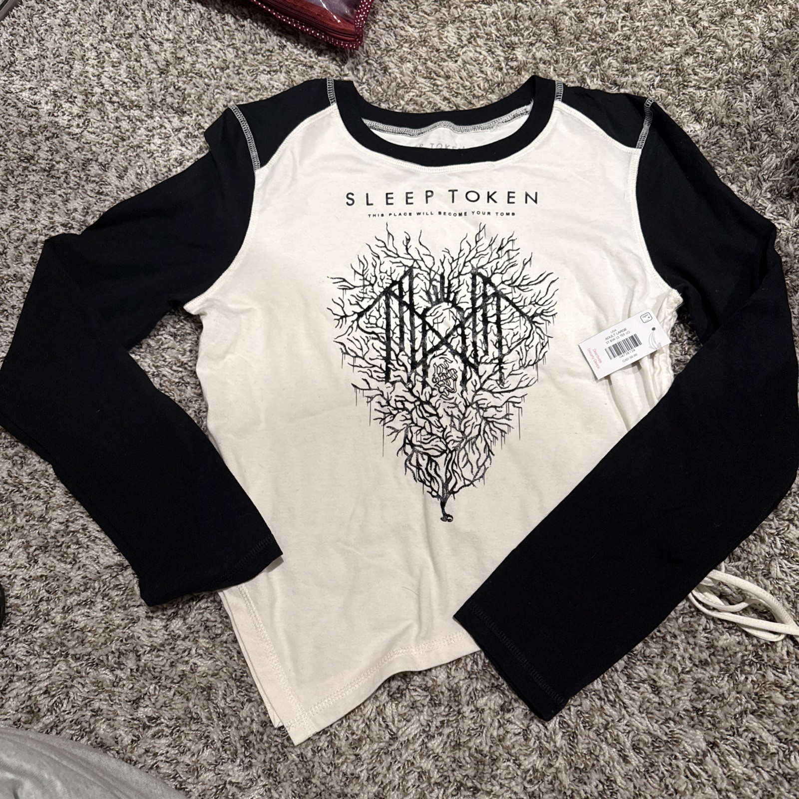 Sleep Token Women’s LargeAsymmetrical Top This Place Will Become You Tomb