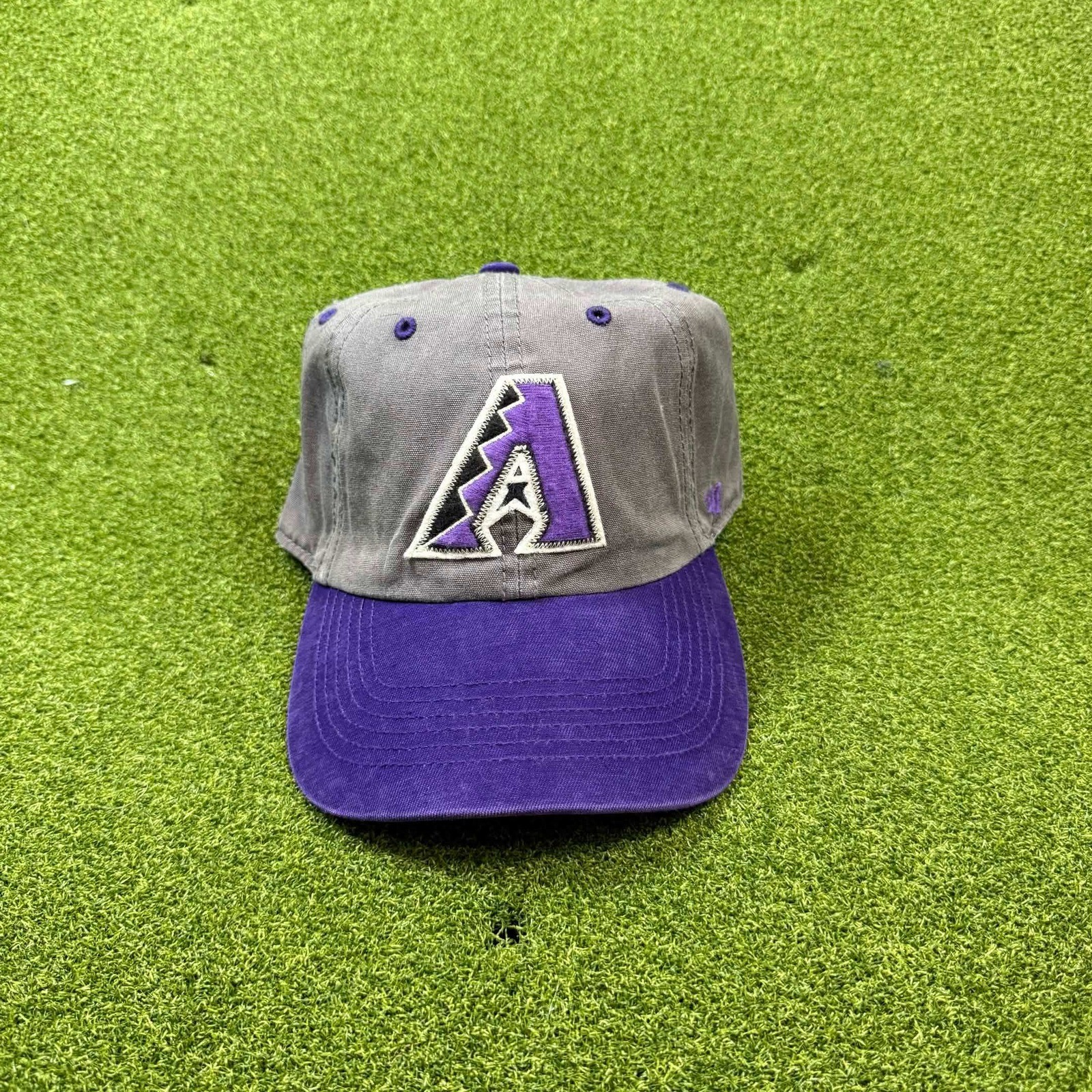 Arizona Diamondbacks 47 Brand Clean Up Hat Grey Purple Cooperstown Cap