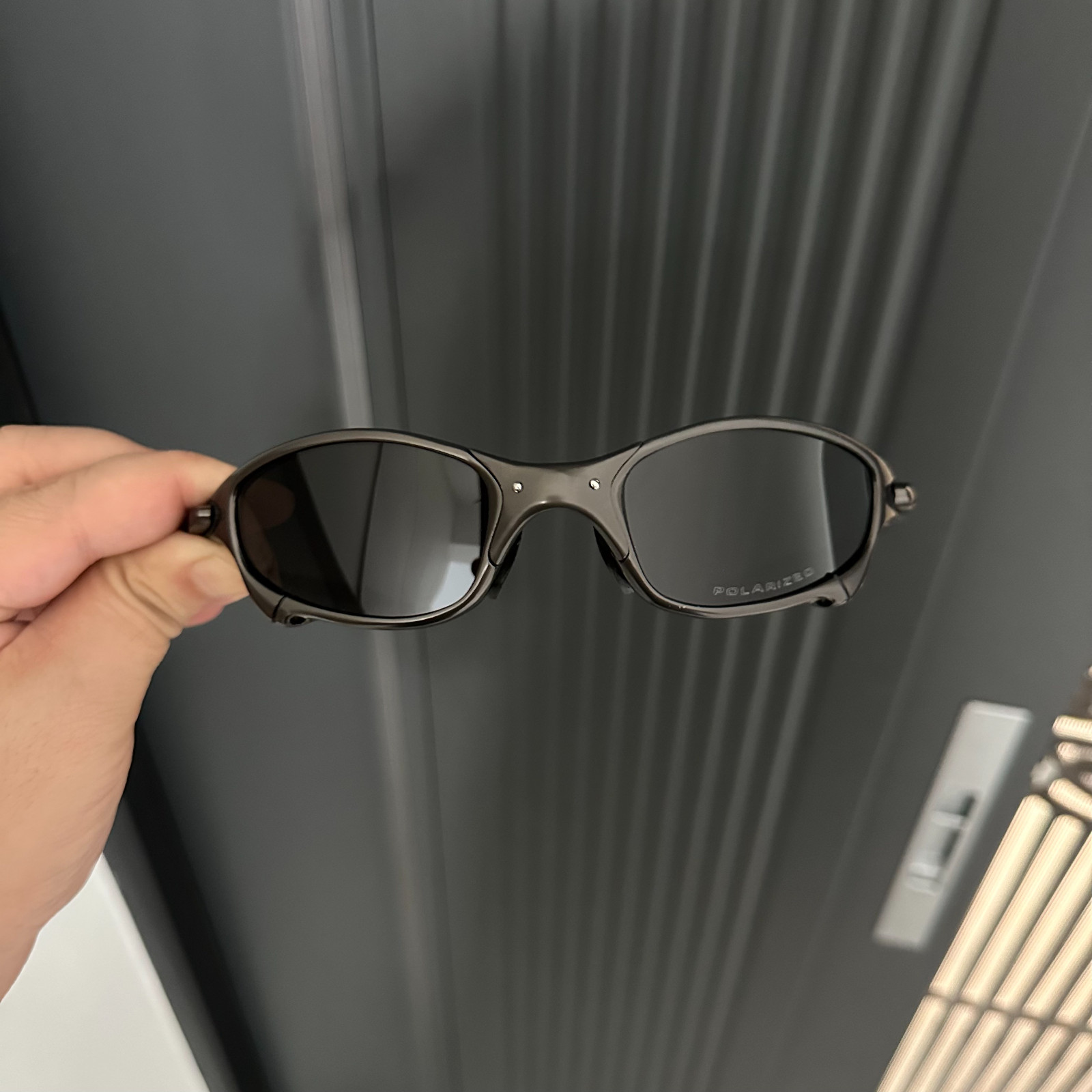 Oakley Juliet 1.0 X-Metal Polarized Sunglasses Black Frames Black Lens Vintage
