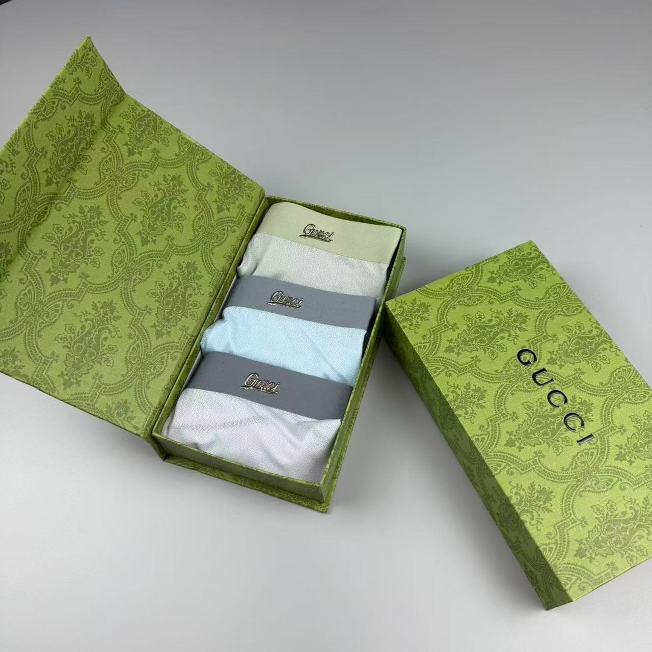 GG Men\'s Cotton Briefs Set 3 Pieces Gift Box Multi Colors Full Sizes