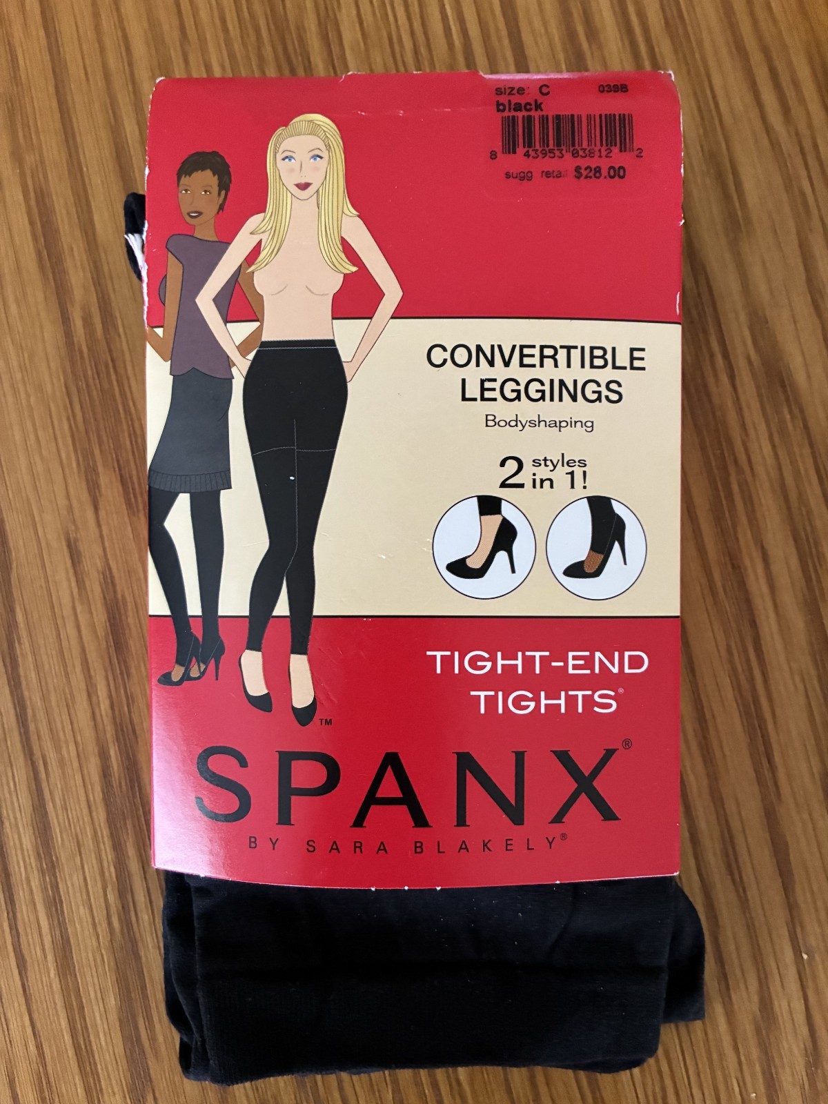 NWT SPANX Convertible Leggings, Tight-End, Black, size C
