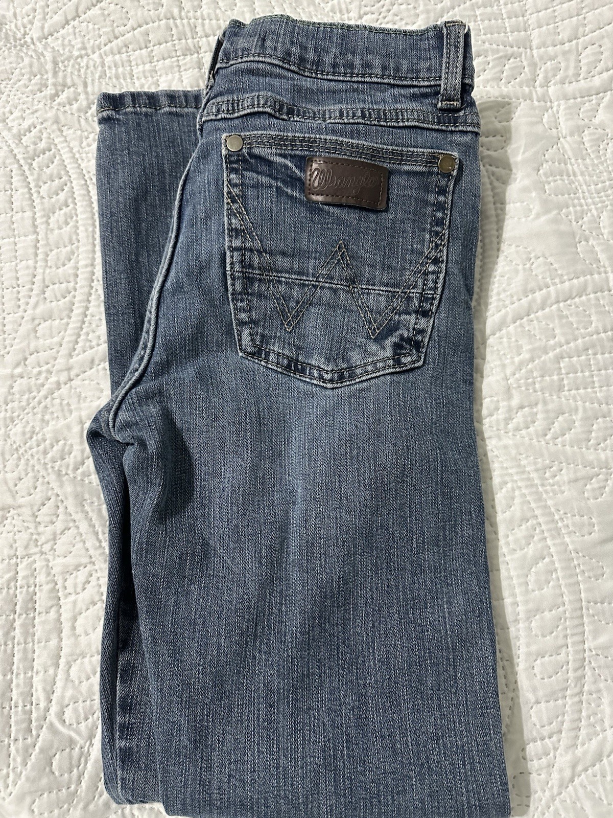Wrangler Retro Blue Jeans Boys Size 12 Regular Denim, Slim Straight
