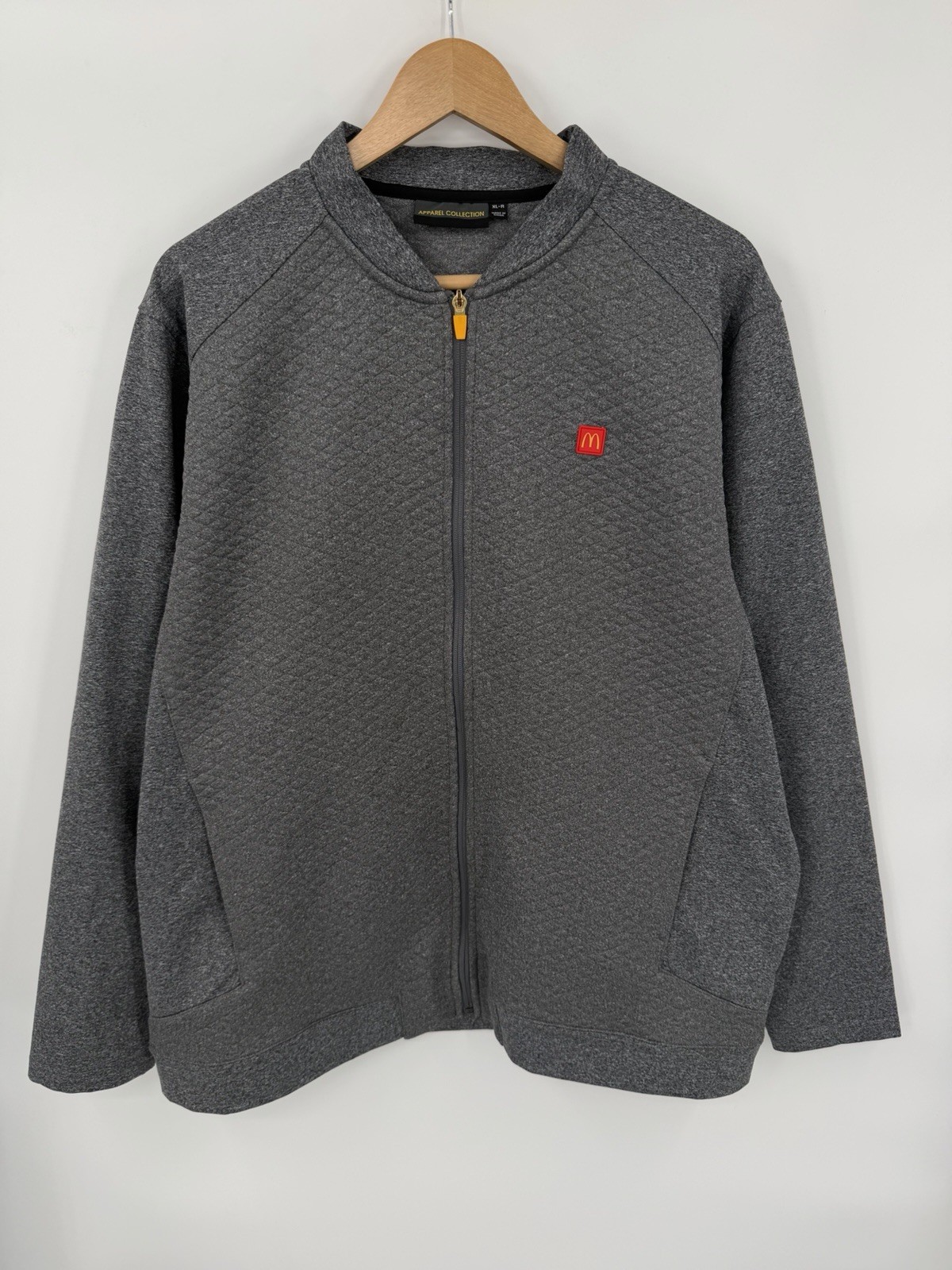McDonald\'s Apparel Collection Jacket Mens Size XL Gray Full Zip Pockets