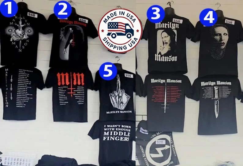 New Marilyn Manson One Assassination Under God Tour 2026 Merch Reprint