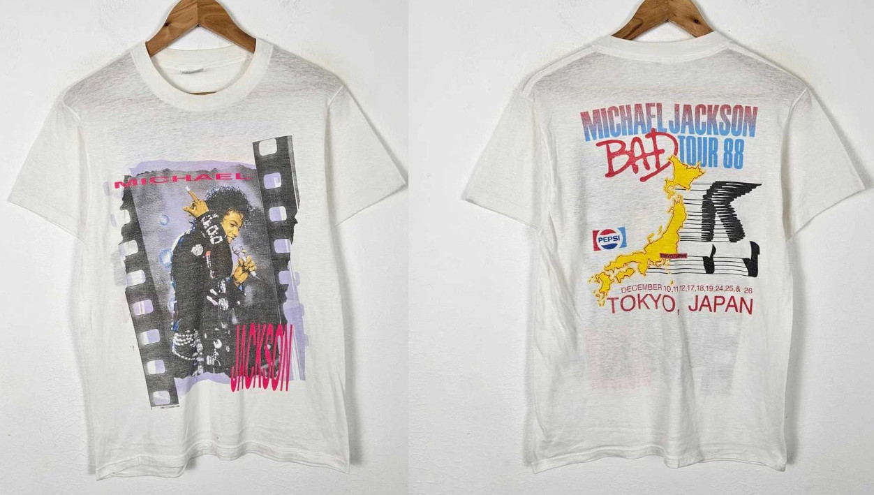 Band Tees Vintage 80s 1988 Michael Jackson Bad Pepsi Tour shirt S-5XL