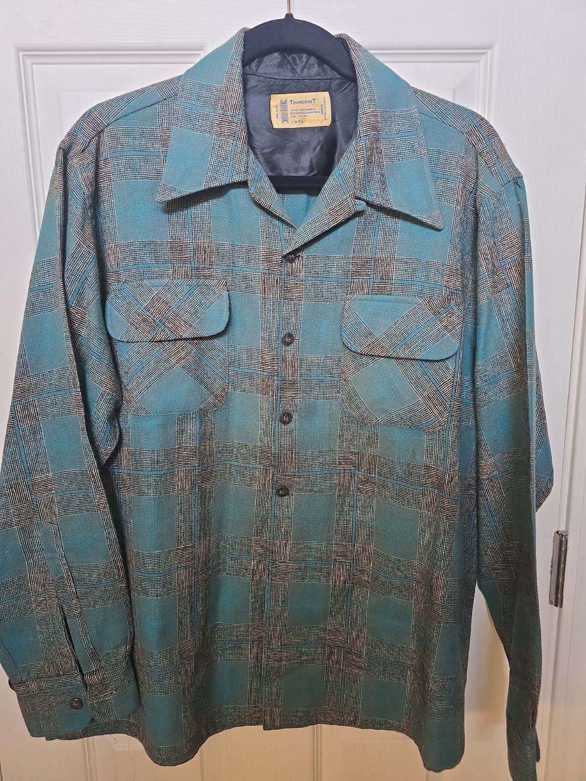 Men’s Vintage 1970’s LARGE JCPenny Shirt Jacket by Towncraft Brown Polyester USA