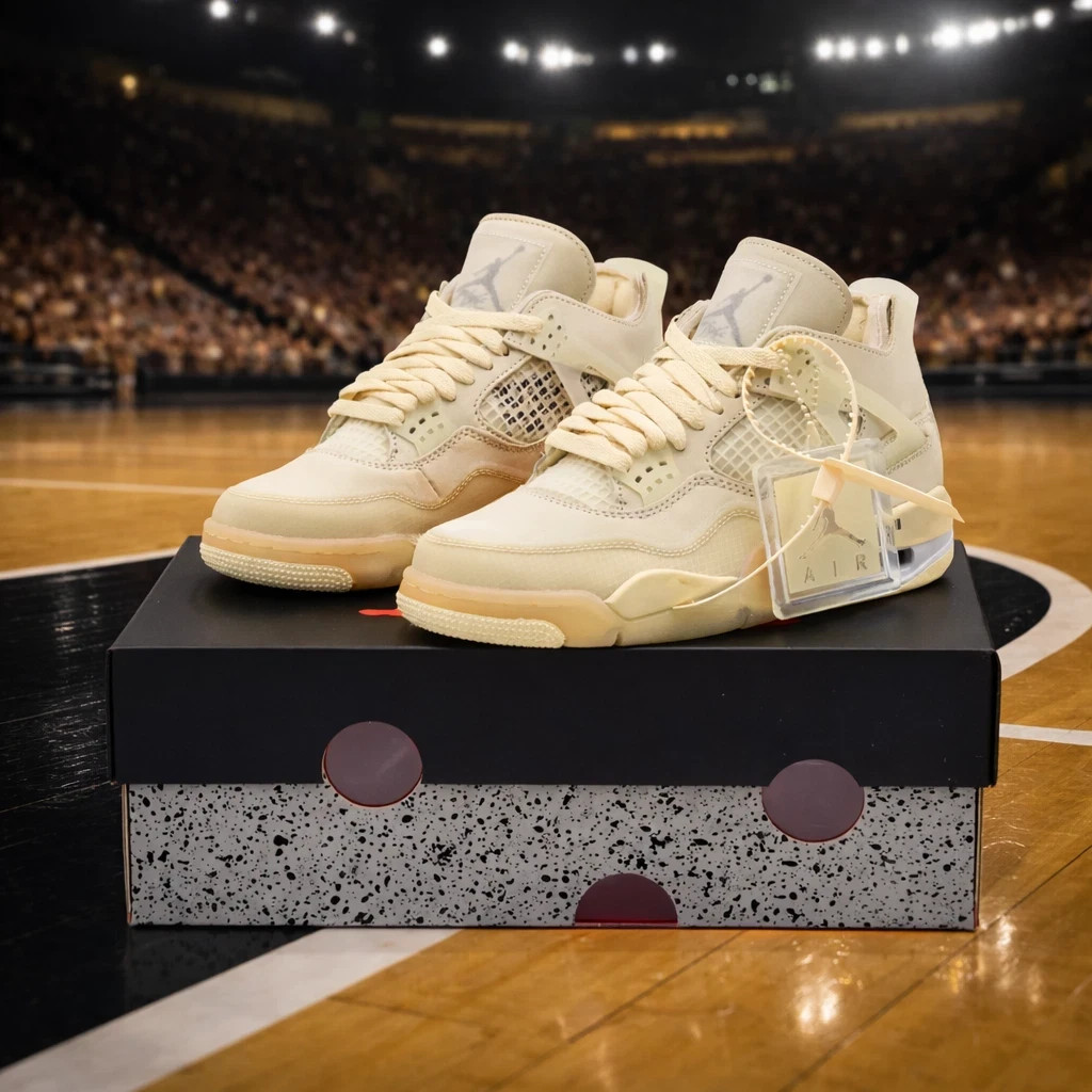 MEN - Size US 7-12 Jordan 4 Retro Off-White Sail Cream Beige