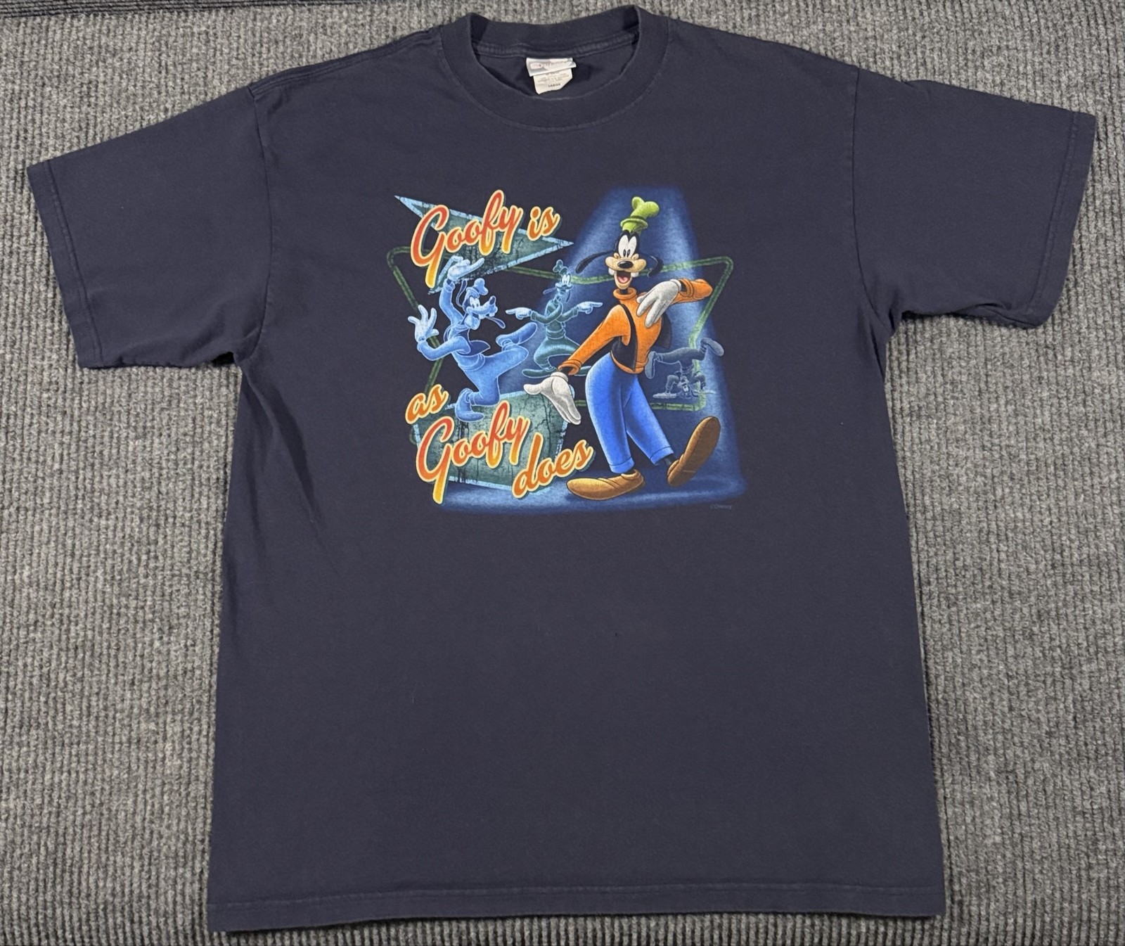 Vintage 90s Disney Shirt Mens Large Goofy Graphic Print Disney Store Cartoon USA