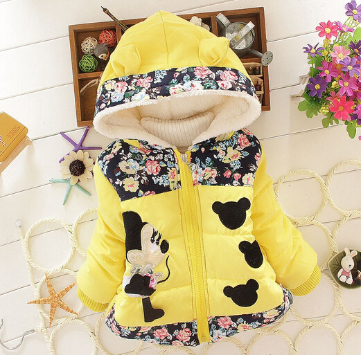 NEW Girls Baby Toddler Winter Warm Minnie Hooded Cartoon Coat Jacket  Clothes