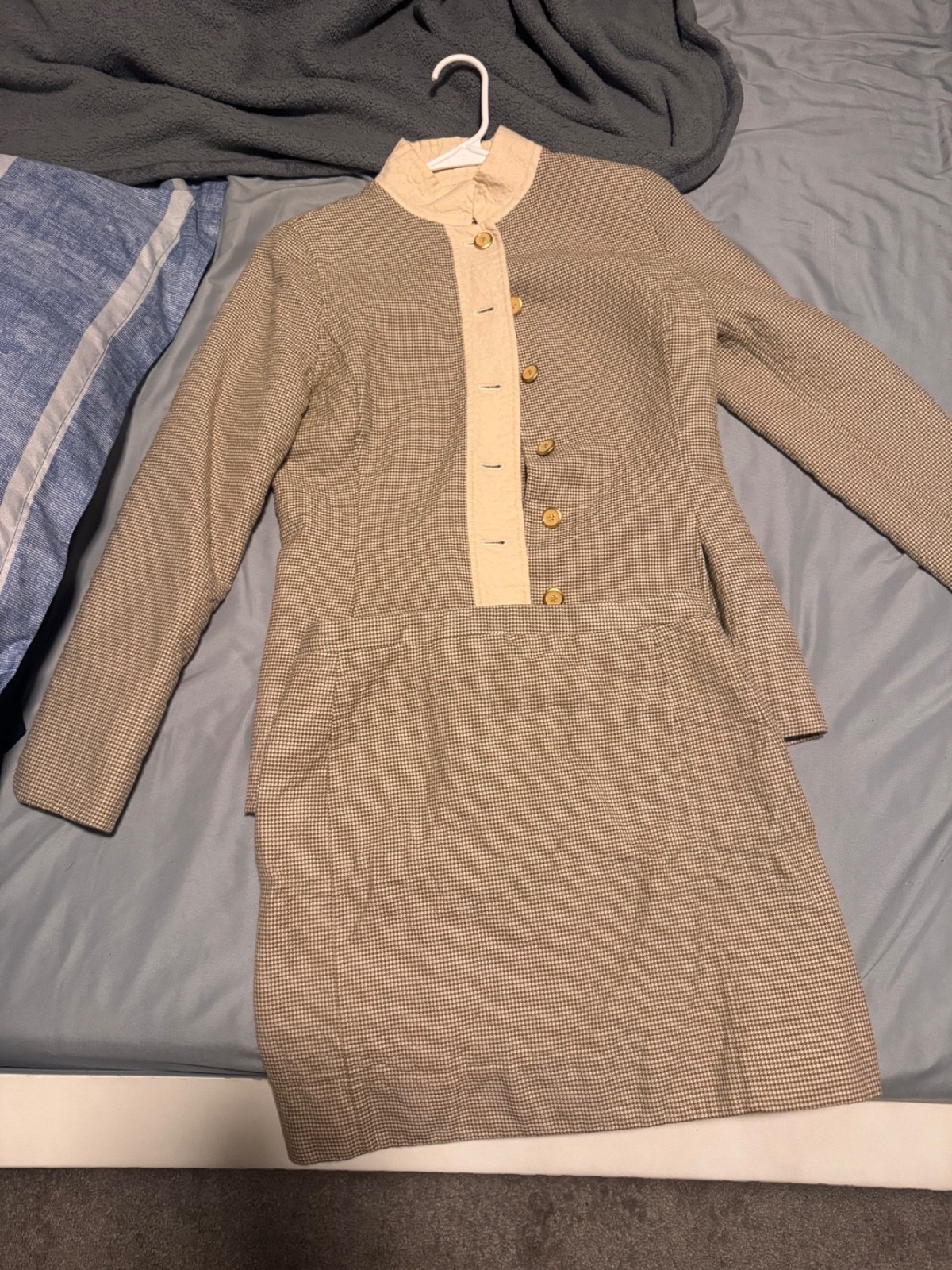 Vintage Oscar de la Renta Houndstooth Skirt & Jacket Set