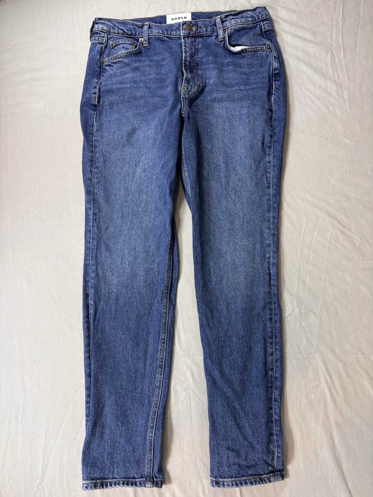 Boden Girlfriend Jeans 30 Dark Wash Denim Mid Rise Relaxed Straight Women\'s