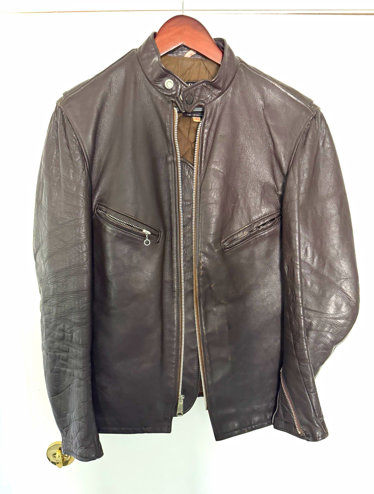Schott Men\'s Cafe racer Jacket size 38.  Vintage early 70’s