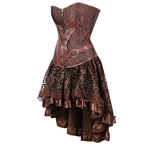 frawirshau Women\'s Steampunk Corset Dresses Halloween Costumes Steam Punk -