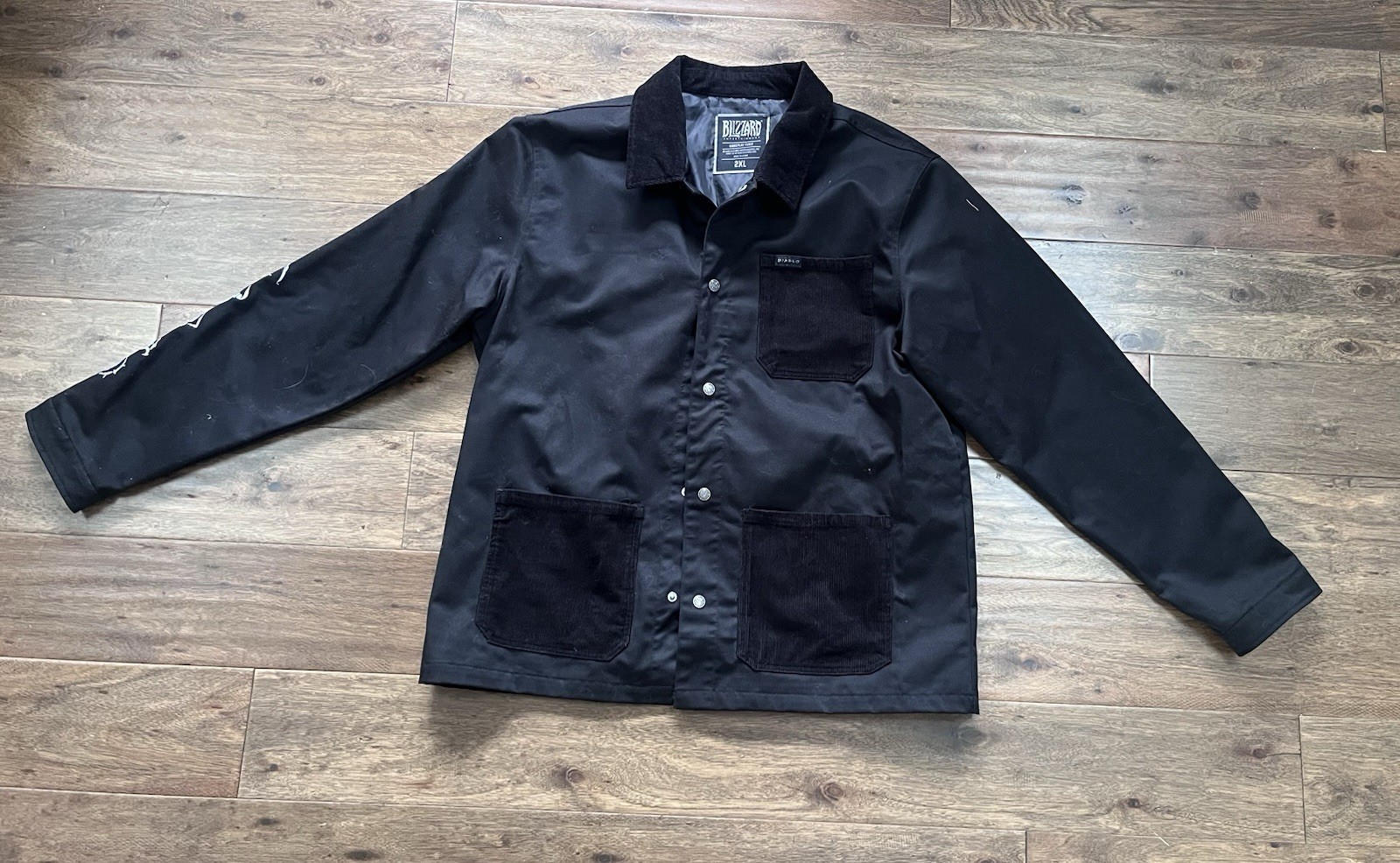 Diablo RPG 2XL Black Chore Snap Jacket Blizzard Entertainment