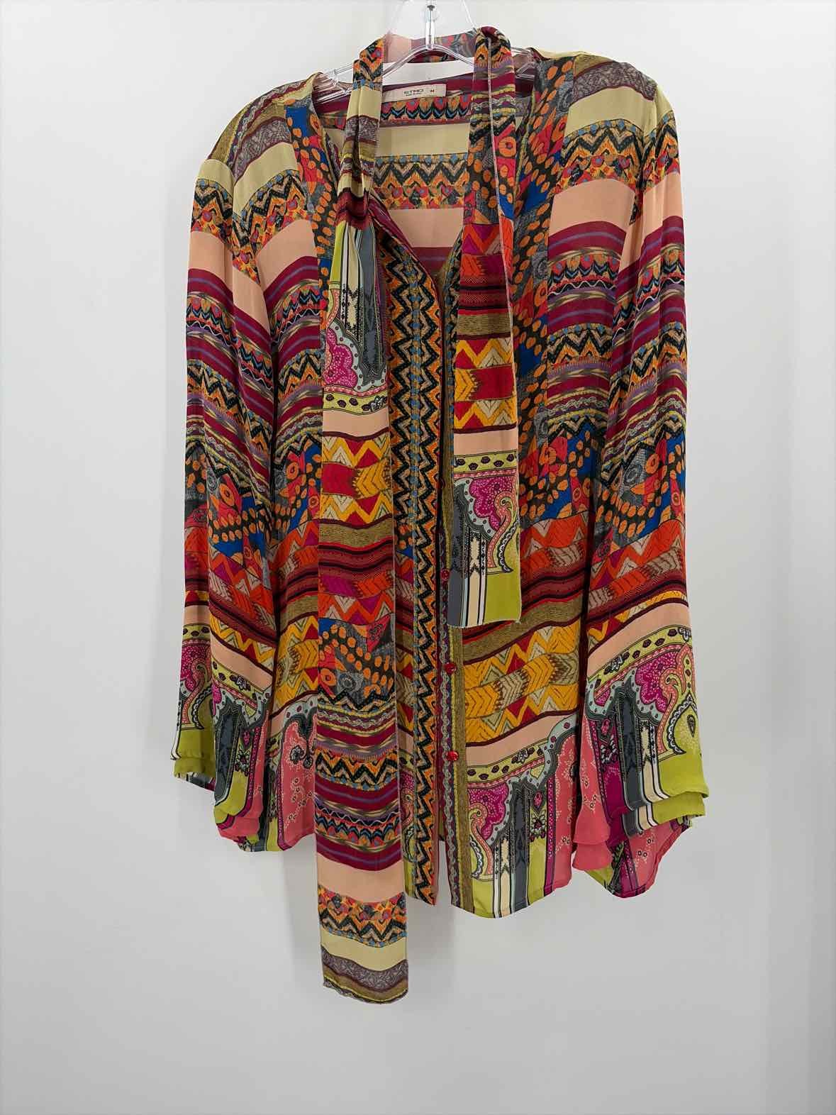 Pre-Owned Etro Red Size Medium Long Sleeve Blouse