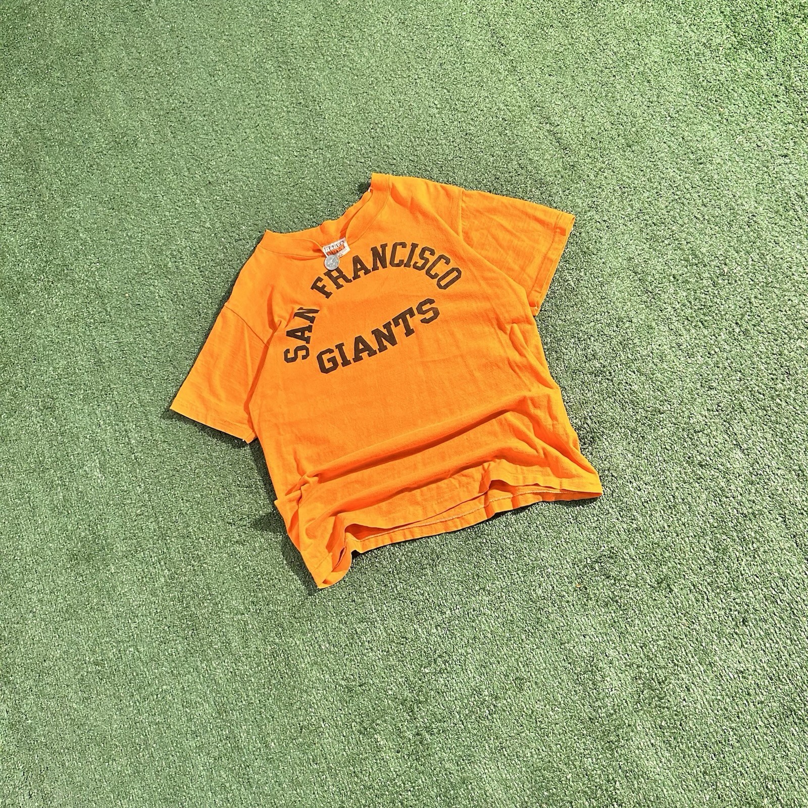 True Vintage 80s San Francisco Giants orange cotton tee sz small vintage hanes