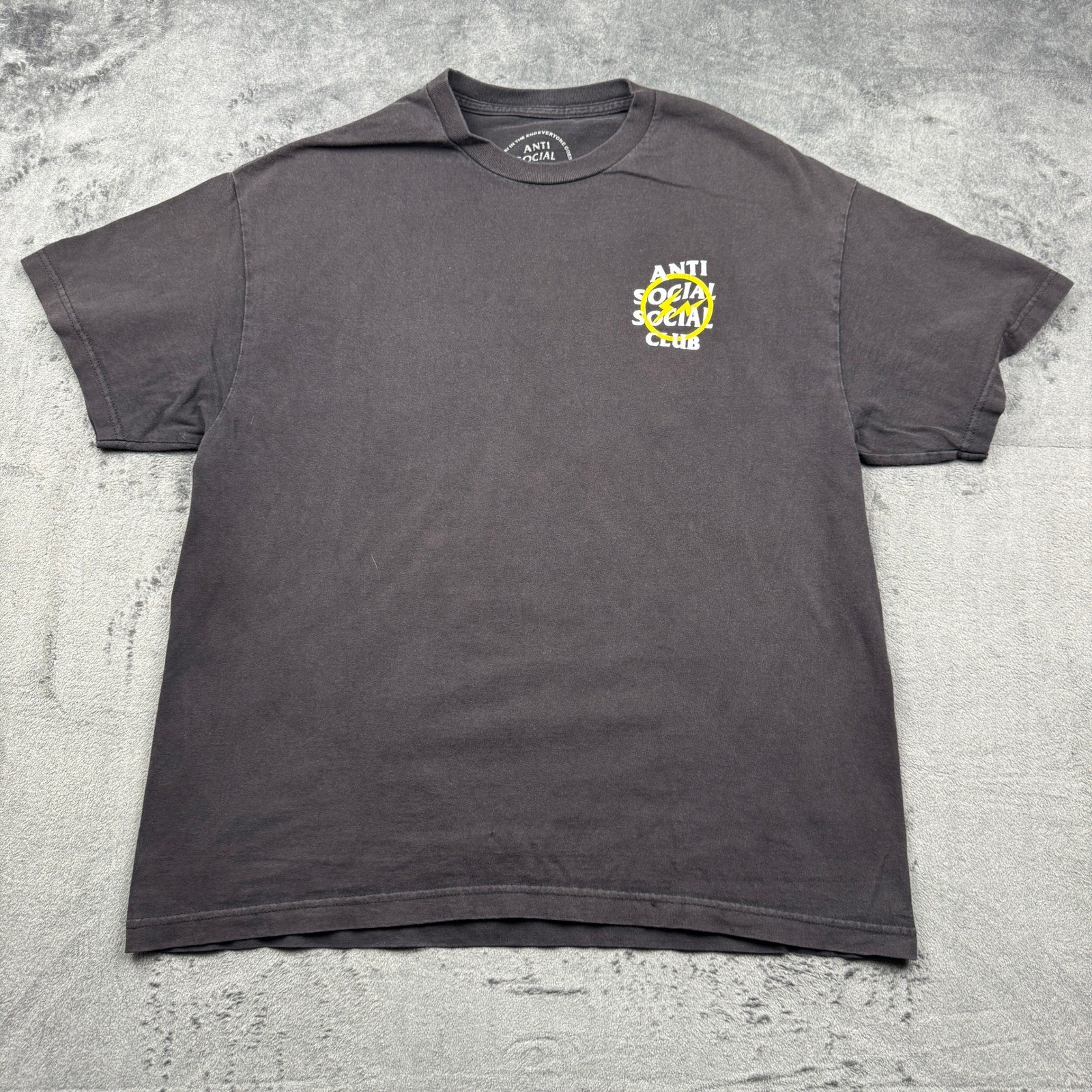 Anti Social Social Club x Fragment T-Shirt Mens XL Black Graphic Print Pullover