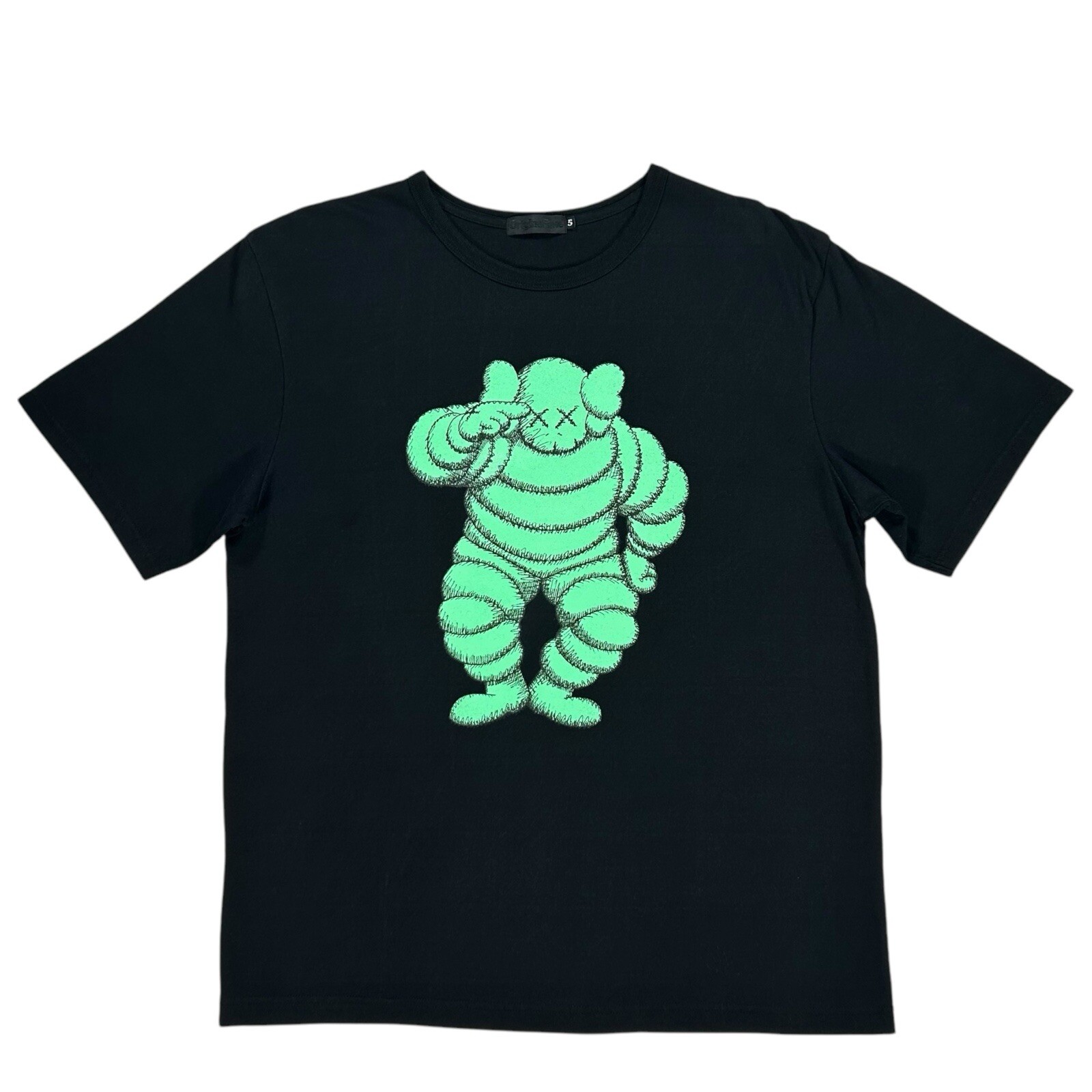 Vintage OriginalFake Kaws Black & Green Chum Short Sleeve T Shirt Size 5 XL-2XL