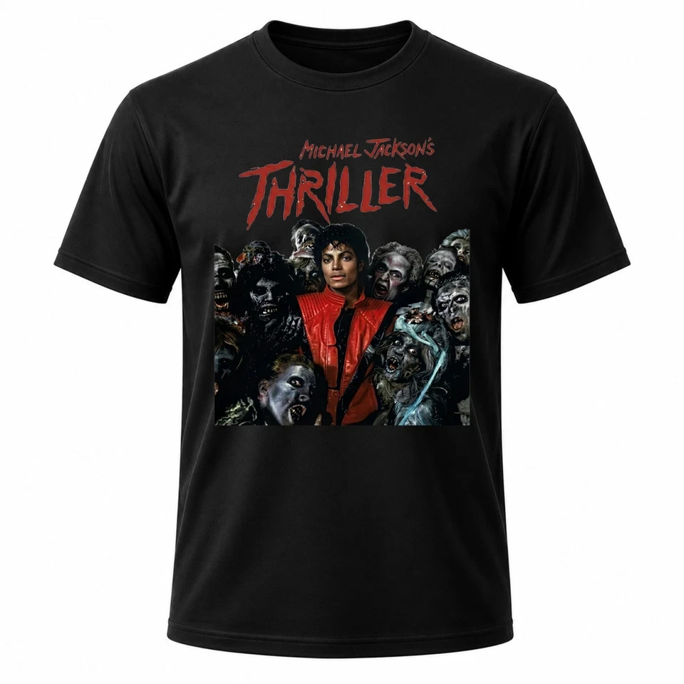 Michael Jacksonn Men's Black Thriller Graphic T Shirt