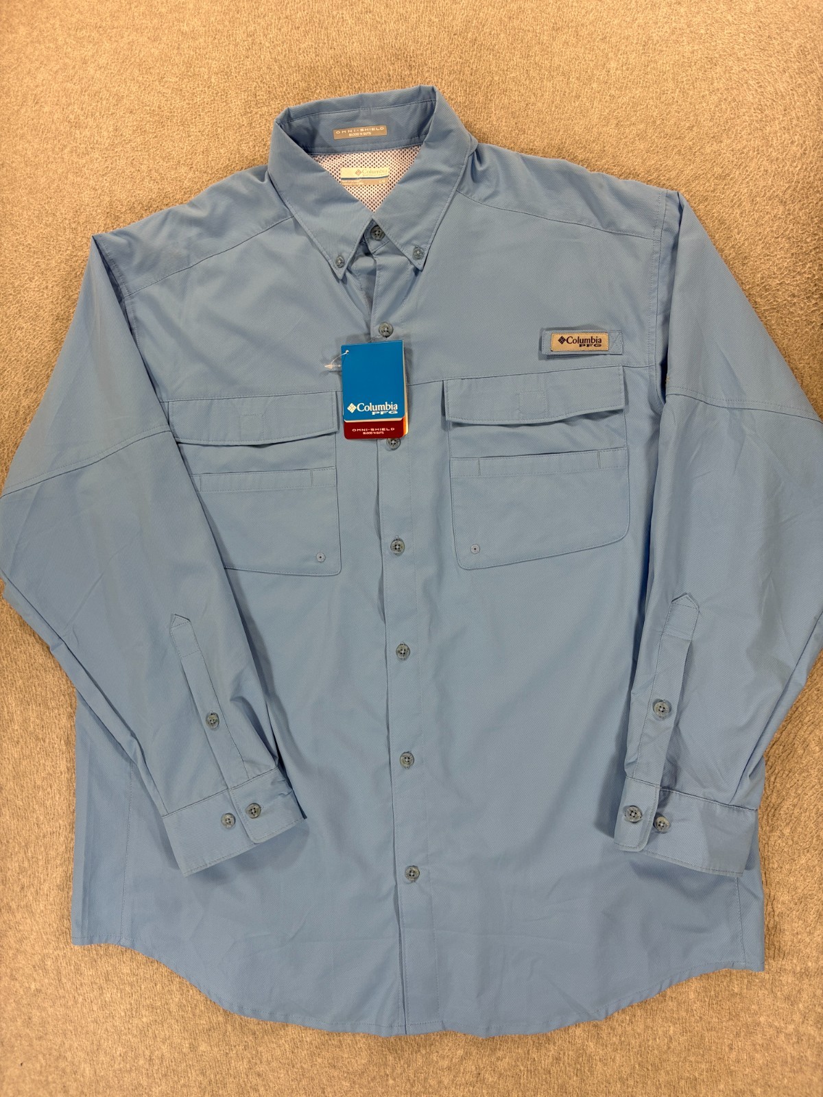 NWT Columbia Blood N Guts Superlight Breathable Shirt (Men\'s Large) Red