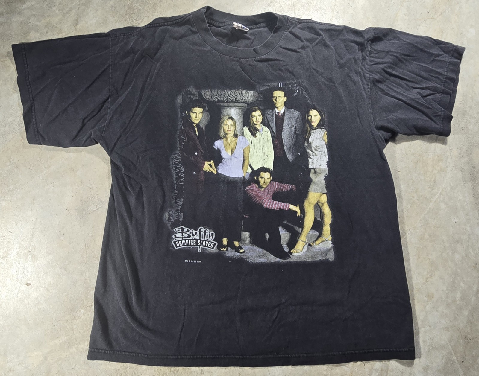 Vintage 1998 Buffy the vampire Slayer 90s movie T shirt Size XL Rare